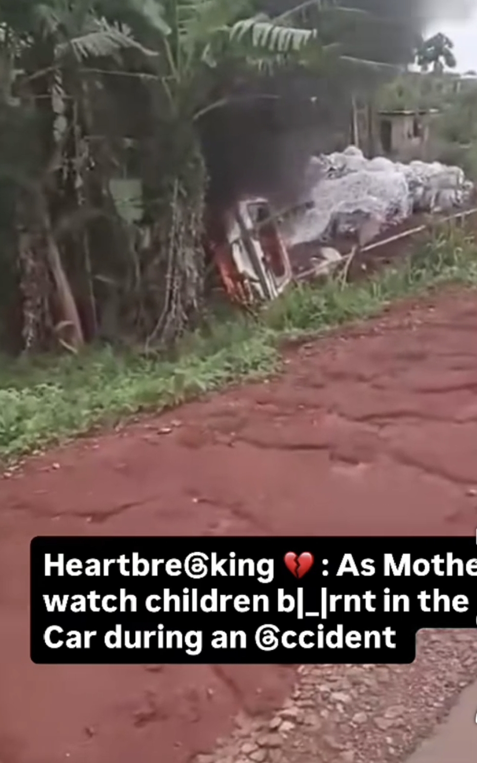Heartbreaking Tragedy: Mother Watches Helplessly as Her Children Burn to Death in Car Crash