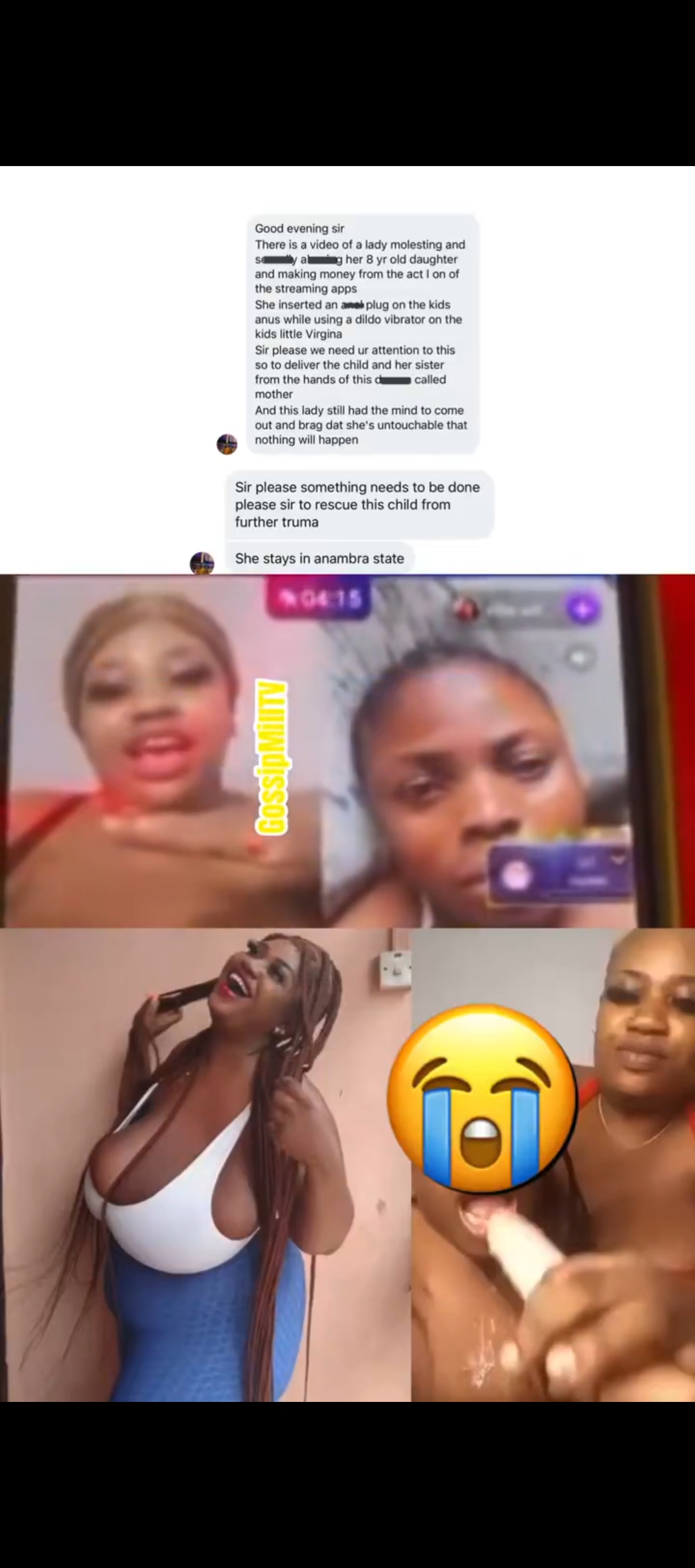 A worse video released as the mother molèsting her child got arrested 